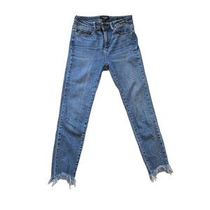 Judy Blue High Waist Skinny Fit Shark Bite Hem Blue Jeans Size 7/28 JB8842